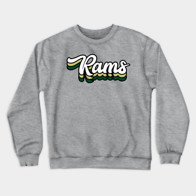 Rams - Colorado State University Crewneck Sweatshirt by Josh Wuflestad